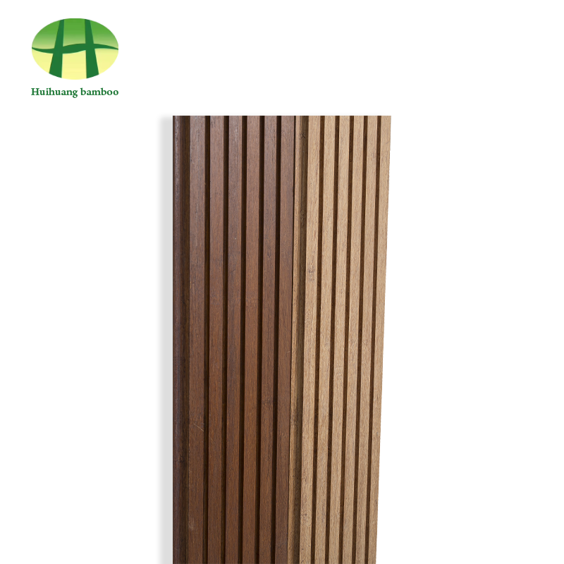 Bambusová podlaha s velkými drážkami